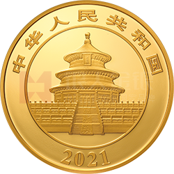 2021版熊貓金銀紀(jì)念幣100克圓形金質(zhì)紀(jì)念幣